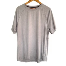 Member's Mark Active Tee Men's XL Grey Heathered Performance Athletic Top