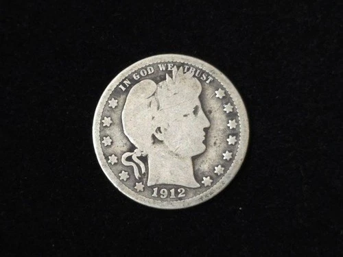 1912 Barber Silver Quarter Good+ 130501