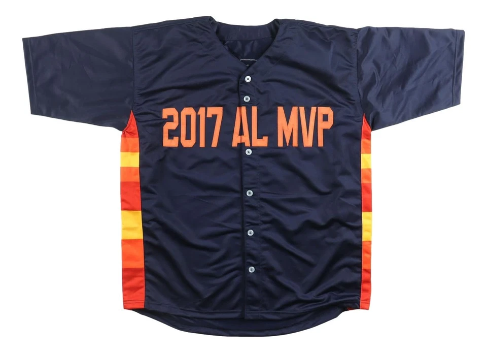 Jose Altuve Houston Signed Navy Baseball Jersey BAS - Image 3 of 3