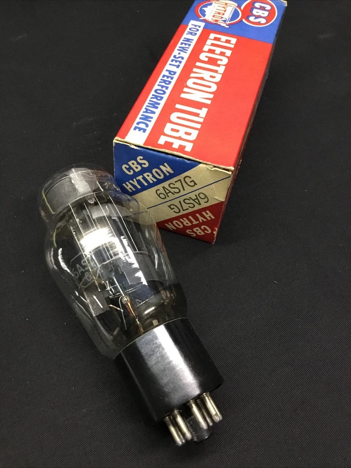 TUBO DE VACÍO AMPLIFICADOR PLACA NEGRA NUEVO EN CAJA CBS Hytron 6AS7G (6080 5998) 11.9273 Foto 2 de 2