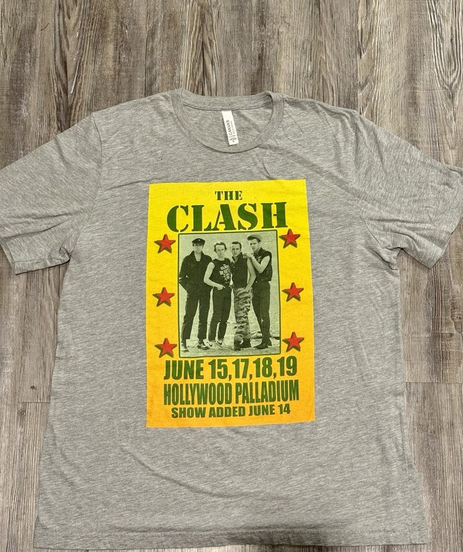 The Clash Men’s Tee Shirt Size XL at Hollywood Palladium
