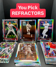 2025 Topps Chrome **FREE SHIP** REFRACTOR You Pick RC + VETS PRISM SEPIA RAYWAVE