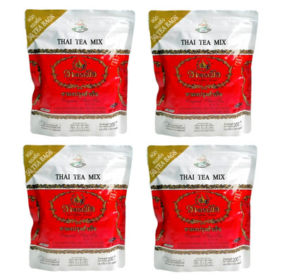 ChaTraMue Thai Roter Tee Nachfüllpack 4 × 50 Teebeutel (200 Beutel / 800 g)
