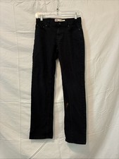 Men's Levis 502 Taper Fit Denim Jeans SZ 12 26x27 Black Stretch Modern Red Tab