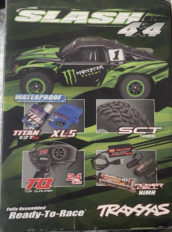 Traxxas Slash 4x4 Monster Energy Remote Control Car New In Box - Image 2 of 4