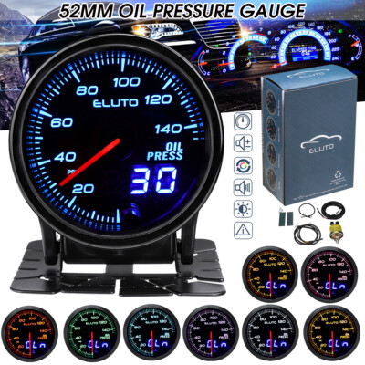 52mm Öltemperaturanzeige Auto Gauge Zusatzanzeige 7 Farben LED Zusatzinstrument