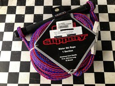 Slippery 75 ft. 16 Strand Red/Blue Standard WaterSki Wakeboard Rope w/ Handle