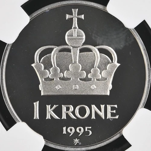 NORWAY. 1995, 1 Krone - NGC PF69 - Top Pop 🥇 Harald V, Crown