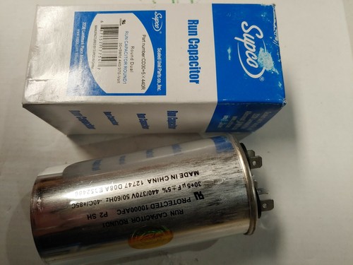 Supco CD30+5X440R HVAC Motor Round Dual Run Capacitor 30+5 MFD 440/370 Volts