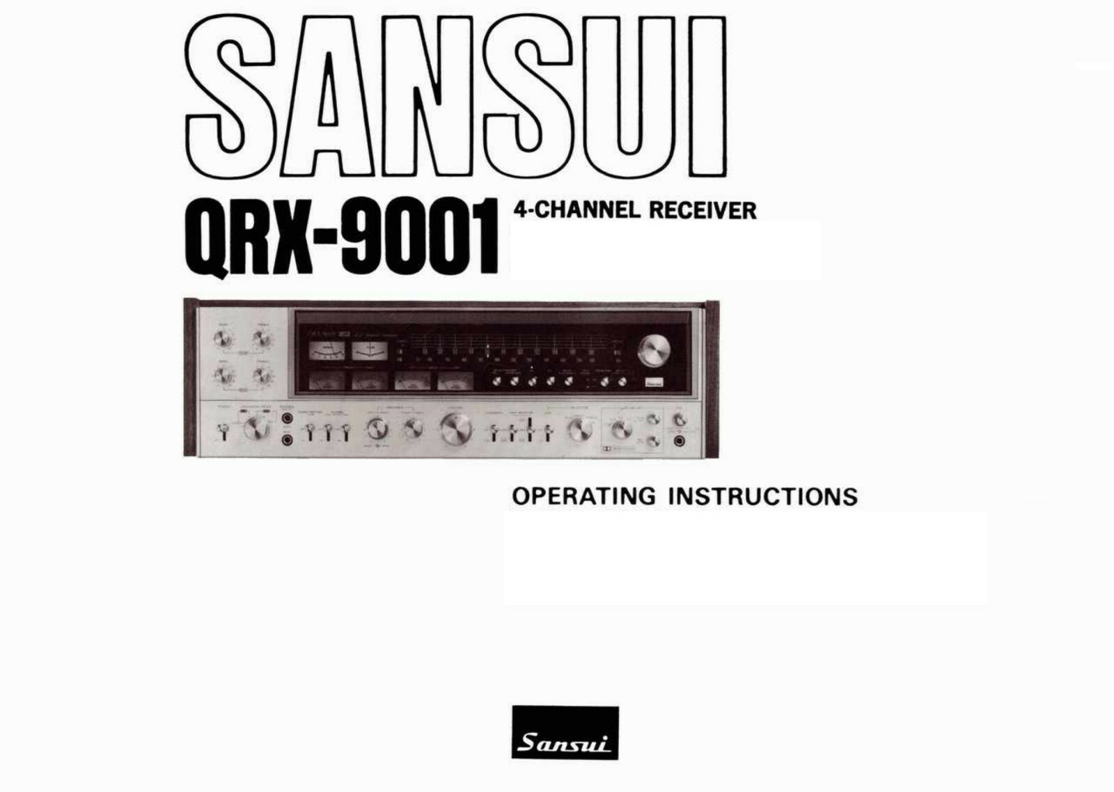 High res scans of rare owner's manual for vintage Sansui QRX-9001 quad receiver