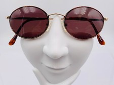 Vintage Boulevard Boutique 4027 Gold Amber Metal Oval Sunglasses FRAMES ONLY