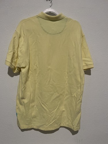 Orvis Mens Polo Size Large Blue Yellow 100% Cotton Sport Gold Fishing Shirt Peru - Picture 7 of 7