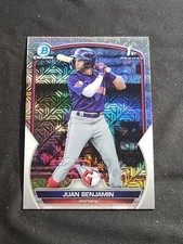 2023 Bowman Chrome Mega Box JUAN BENJAMIN Mojo Refractor 1st Prospect Card