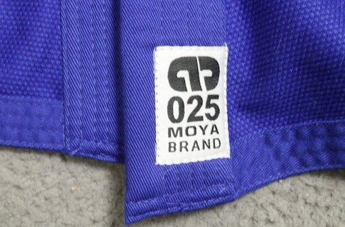 Moya Brand 025 Jiu-Jitsu Gi Jacket Unisex A2 Royal Blue Cotton Open Front Karate - Picture 4 of 11