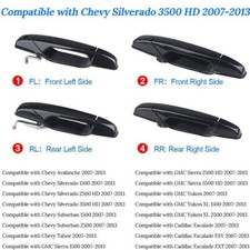 Manijas De Puerta De WEILEITE, Cromadas, Compatibles Con 07-13 Chevy Silverado GMC Sierra 1500 Cadillac Escalade Yukon XL Denali Chevrolet 2500 3500 HD Tahoe Avalanche Suburban 2007 2008 2009 2010