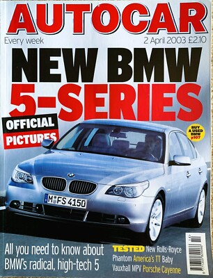AUTOCAR MAGAZINE 02-APR-03 - Chrysler Crossfire, Range Rover, BMW X5 4.6iS E53