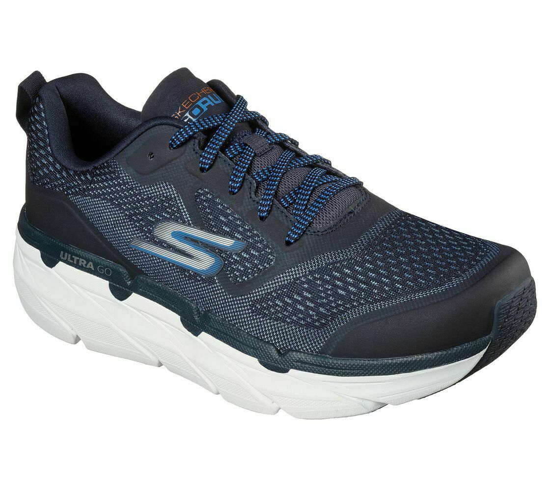 Extra Wide Fit Skechers Shoes Navy Sport Comfort Casual Max Cushioning Men  54450 | eBay