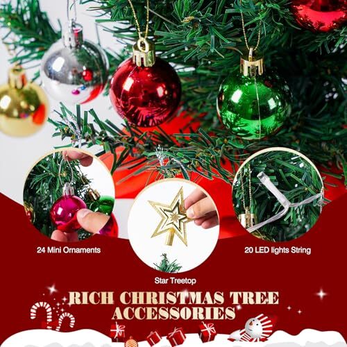 Artificial Mini Christmas Tree, Tabletop Xmas Tree, Small Christmas