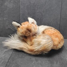 Steiff Fuchs Liegend Pl&uuml;sch Vintage Mit Knopf Im Ohr