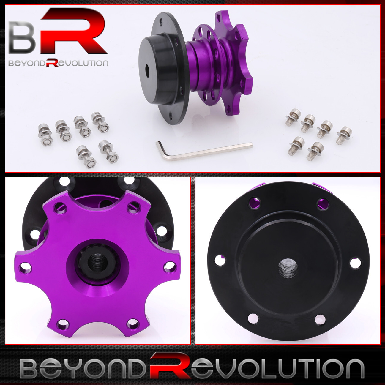 Competition Zero Play Quick Release Hub Adapter Steer Wheel Ball Bearing Style