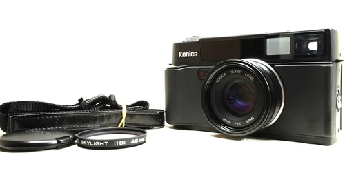 [Top MINT] KONICA Hexar AF 35mm Point & Shoot Black Film Camera From JAPAN
