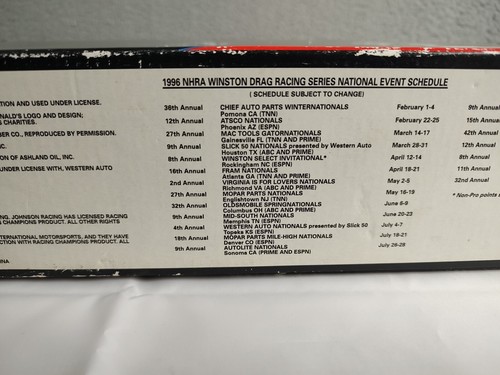 Vintage 1996 Racing Champions Top Fuel Dragster 1/24 NHRA McDonalds Adult New - Picture 15 of 18