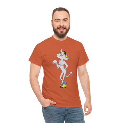 Vintage Wordsworth Cat T-Shirt, Heathcliff Cartoon Shirt, Roller Skate Cat Tee - Picture 25 of 118