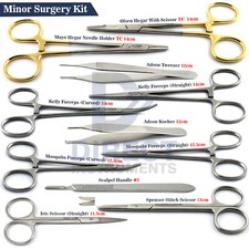 11Pcs Minor Surgery Kit Surgical Instruments Student Dissecting Suture Removal