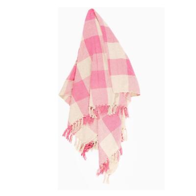 Gingham Decke Überwurf Rosa Dekor Groß Sofaüberwürfe Bettdecken Picknick Reise