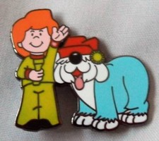 Jamie and the Magic Torch enamel badge. Kids, Childrens TV, Bod, Flumps,Chorlton