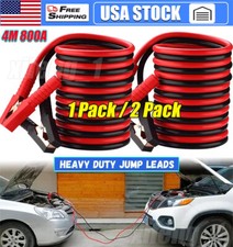 Heavy Duty Jumper Booster Cables Commercial Grade Battery 2 Gauge 13ft 800 Amp