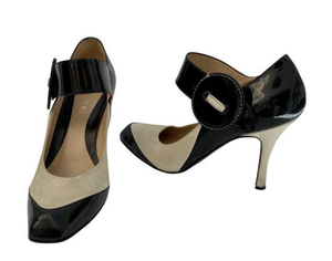 cream ankle strap heels