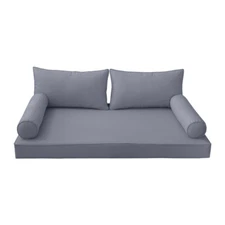 S2 5PC Pipe Daybed Mattress Cushion Bolster Pillow Complete Set-Crib Size AD001