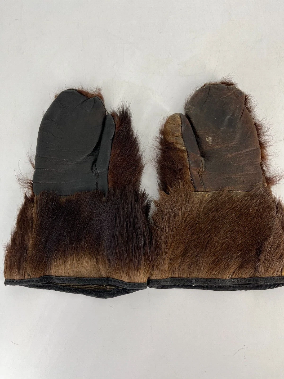 Beaver Fur Mittens Trappers Winter Gloves Size Small