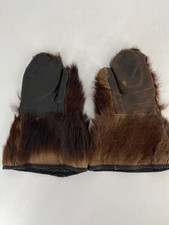 Beaver Fur Mittens Trappers Winter Gloves Size Small