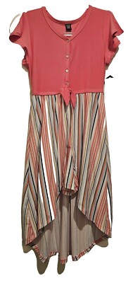 Star Ride  Little Girls Striped Dress /skort Size 7/8  New With Tags
