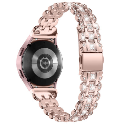 For Samsung Watch 5/5 Pro 4 Sparkle Rhinestone Steel Watch  display picture 1