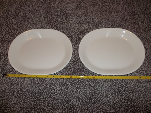 Corelle Livingware 12 inch Serving Platter, Winter Frost White Lot of 2 - Picture 4 of 7