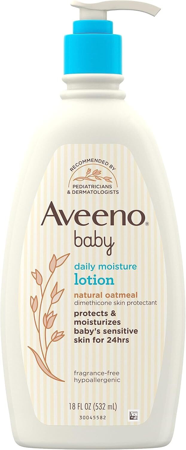 Aveeno Baby Sensitive Skin Hypoallergenic Daily Moisture Body Lotion for Hydration