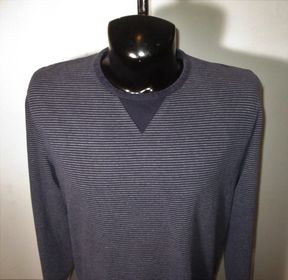 BEN SHERMAN Blue Lightweight Crewneck Sweatshirt Men's Size L - Image 2 of 4