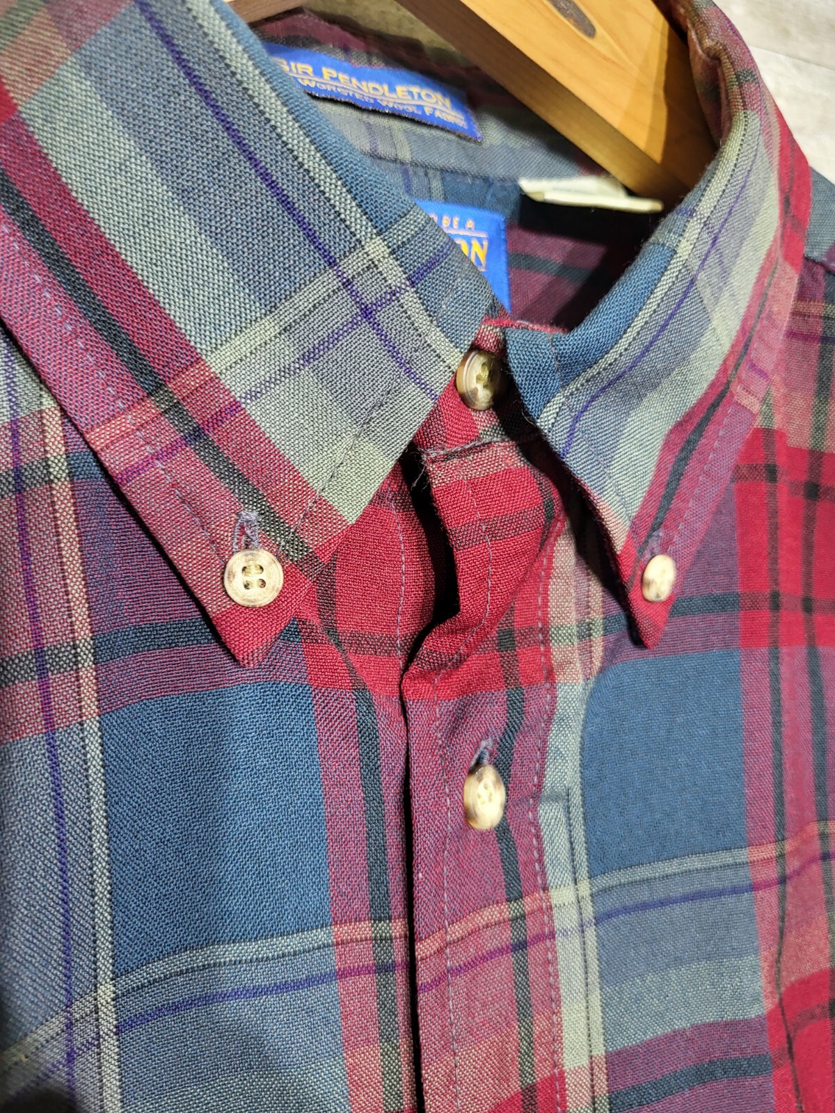 Pendleton Sir Pendleton Worsted Wool Button Up Lo… - image 4