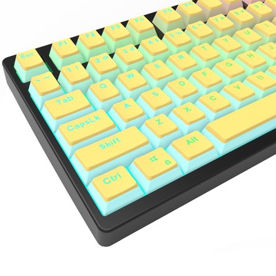 Pudding Keycaps, PBT Keyboard Keycaps 129 Keys Set Custom Keycap Set, Shine T...