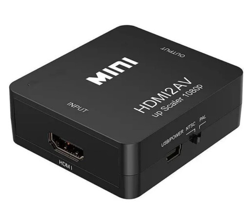 Adapter Da HDMI An Av Cvbs Rca Konverter HD Audio Video Pal / Ntsc + USB Kabel - Bild 8 von 8