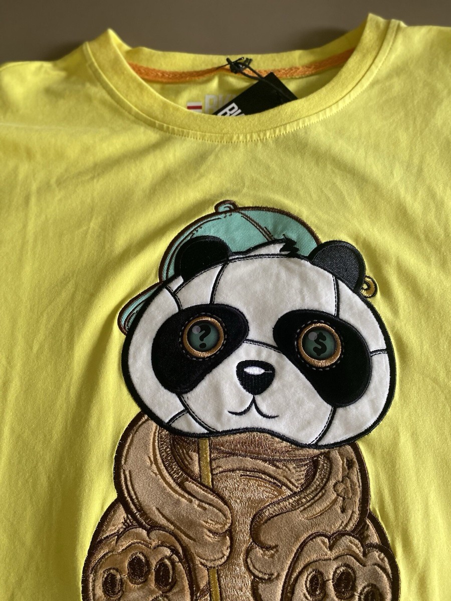 BKYS MEN S/S WHO YOU T-SHIRT Sz XL Panda Yellow MULTICOLOR