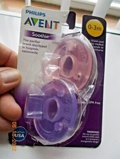 New in Open Package of 2 Phillips Avent Soothie Pacifiers for 0-3 Month Newborns