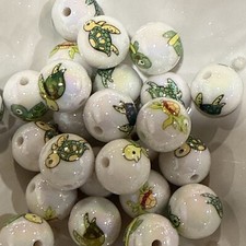 Sea Turtle Beads Mix 16 Mm High-Quality Resin Ships From The Usa