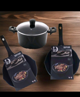 3Er Set 2 Bratpfannen- 24Cm Und 1 Topf Mit 20Cm Durchmesser Neu