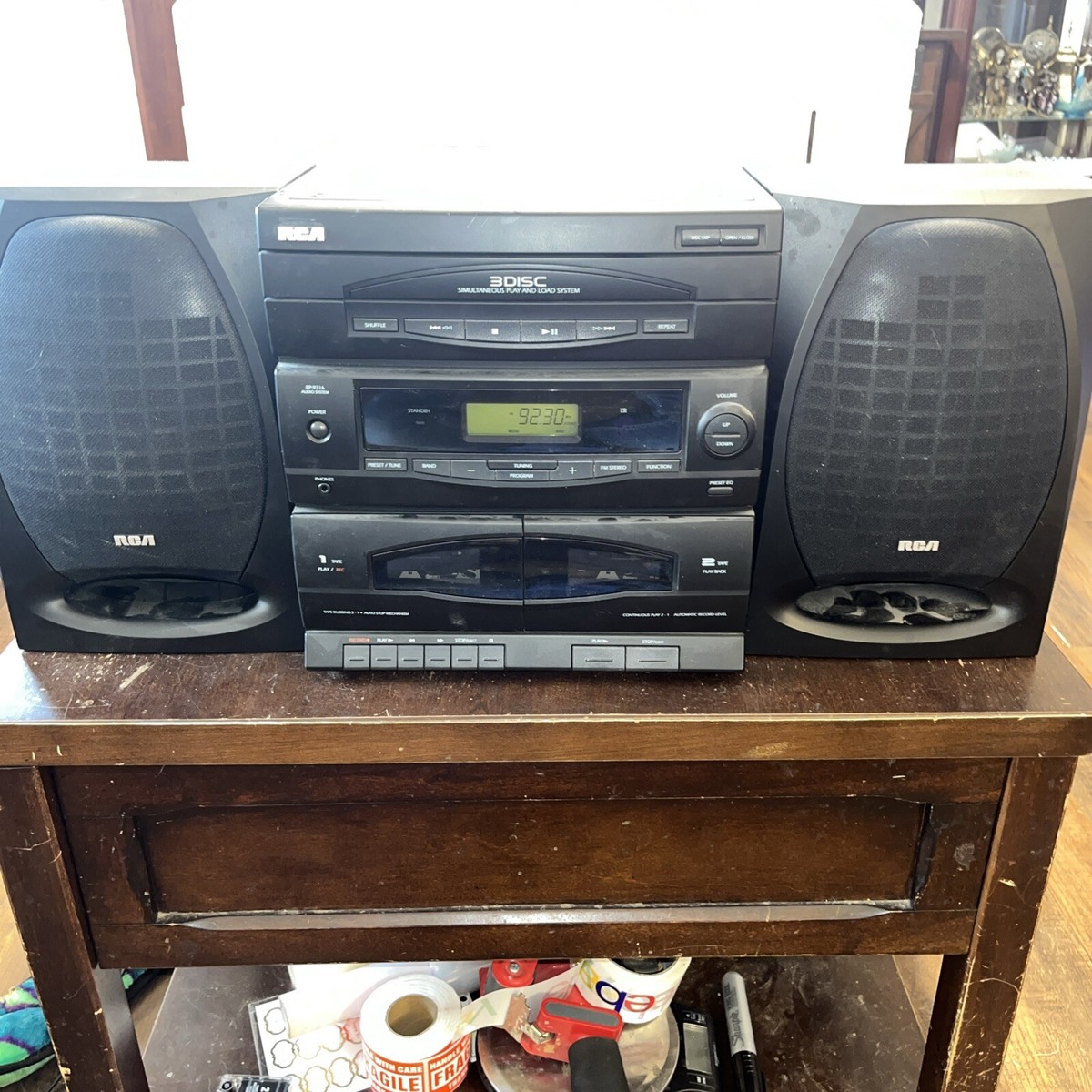 VTG 90s RCA RP-9316B AM/FM Radio Dual Cassette Deck CD