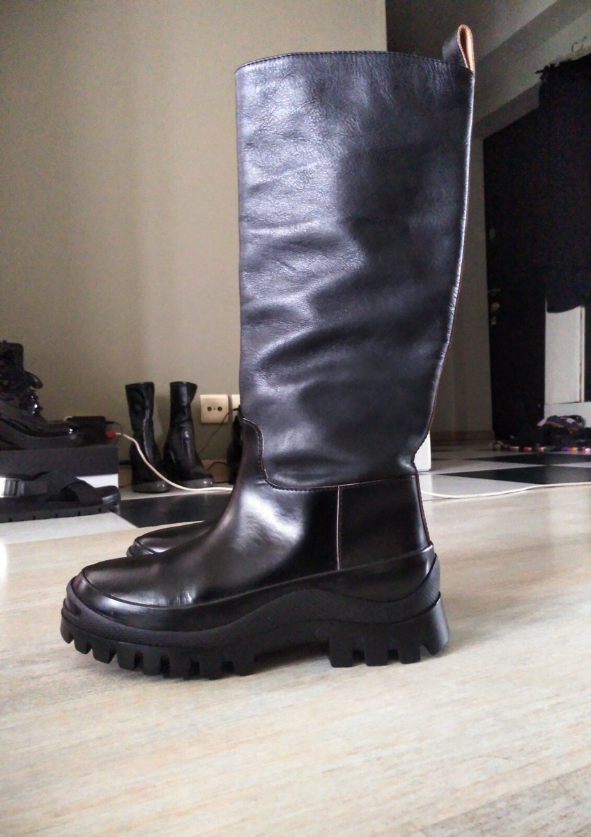 JIL SANDER Ridged Vibram Sole Mid-calf Boots FW20 Authentic Sold