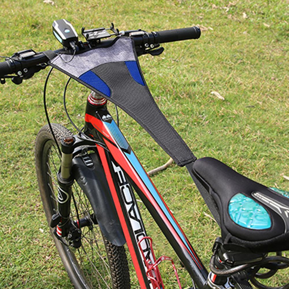 Indoor MTB Road Bike Trainer Frame Bicycle Sweat Cover Guard Net (Blue